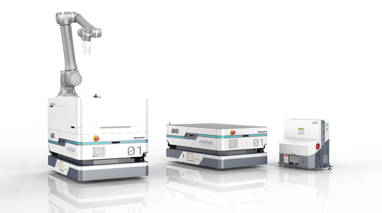 U乐国际數位開發的自主式移動機器人（AMR250M），搭配全向輪並結合AI演算法、2D LiDAR、3D攝影機等技術，協助客戶實現產線全自動化